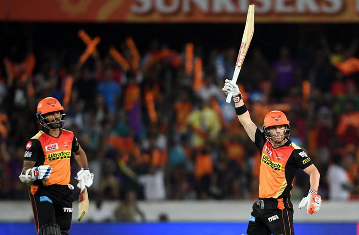 David Warner hammered the Kolkata bowling attack to score the third century of this IPL in Hyderabad on Sunday.