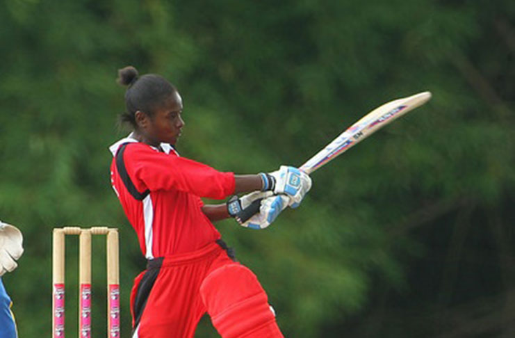 Opener Felicia Walters … top-scored for T&T with a half-century.