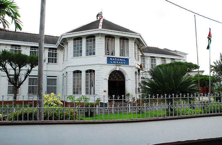 The Guyana National Library on Church and Main Streets