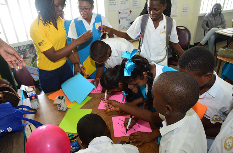 Students of the BV Secondary School were on Friday encouraged to write down their dreams and aspirations as reminders that they are worthy and important.