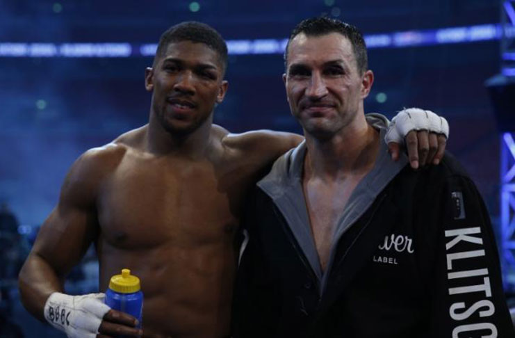 Anthony Joshua with Wladimir Klitschko after the fight - (Action Images via Reuters/Andrew Couldridge Livepic)