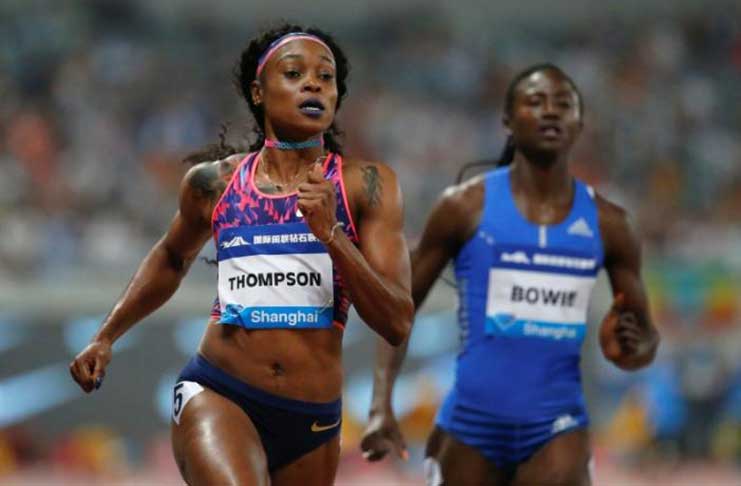 Elaine Thompson of Jamaica competes. REUTERS/Aly Song