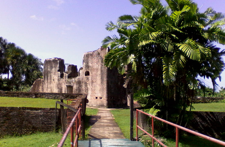 The entrance to Fort Zeelandia, one of two historical sites on Fort Island