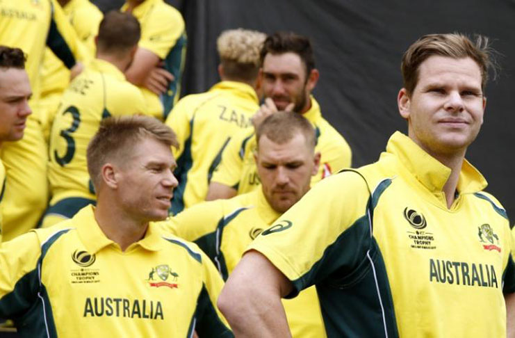 Australia’s David Warner (L) and Steve Smith before a Champions  Trophy  match. (Action Images via Reuters/Andrew Boyers Livepic)