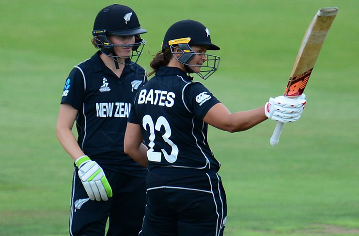 Suzie  Bates powered on to her eighth ODI century in Brsistol  as New Zealand ran down the target in 37.4 overs and opened their tournament with a nine-wicket win ©ICC