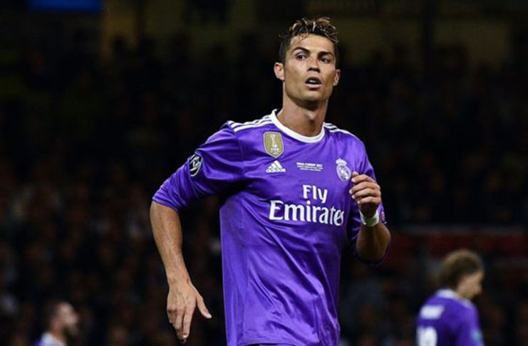 Cristiano Ronaldo playing for Real Madrid during the Champions League final