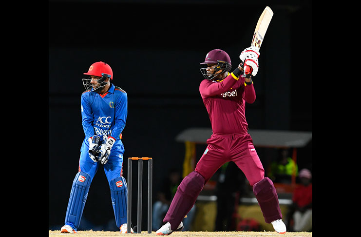 Man-of-the-Match and Man-of-the-series Marlon Samuels cuts one square in 89 from 66 balls.