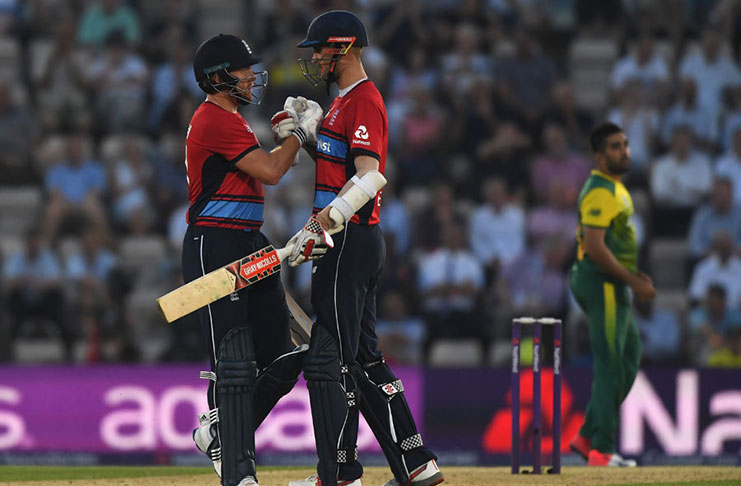Jonny Bairstow and Alex Hales put on an unbroken stand of 98.