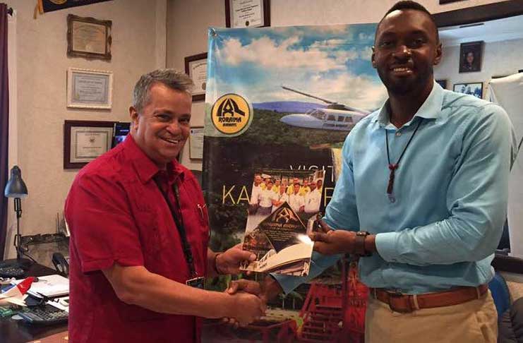 Proprietor of the Roraima Group, Gerry Gouveia (left), and Director of Sport Christopher Jones