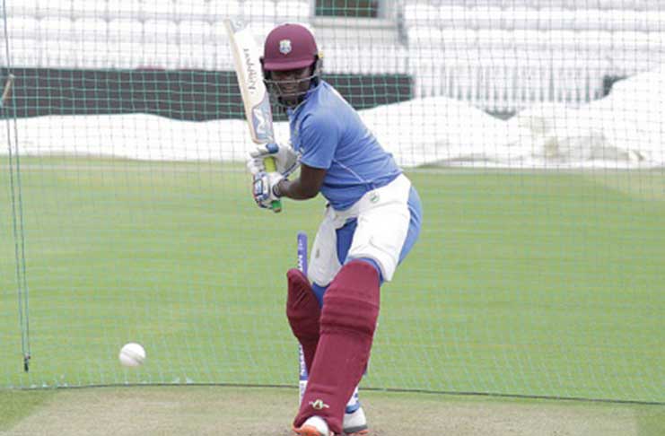 Experienced batsman and captain Stafanie Taylor bats in the nets during a training session. (Photo courtesy CWI Medi)