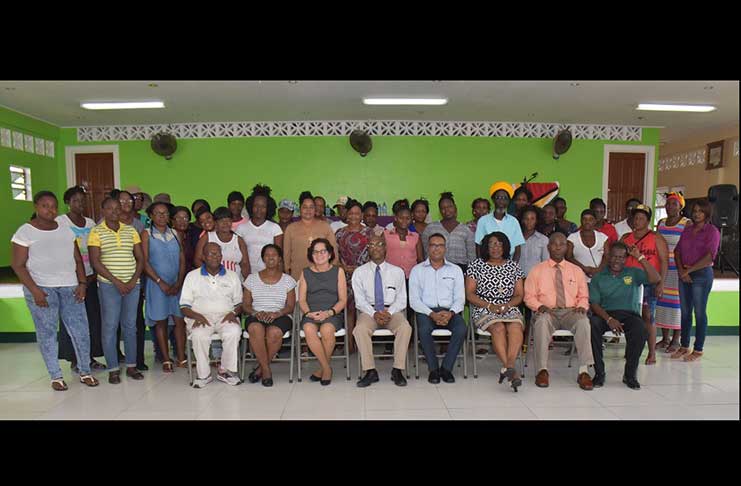 First Lady Sandra Granger (seated third from left ) and participants at the opening of the workshop.