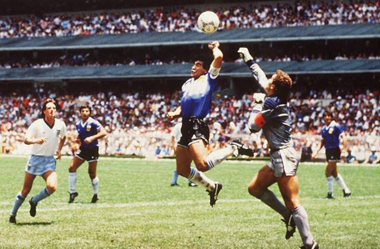 Flashback: Diego Maradona's handball goal against England in the quarterfinals of the 1986 World Cup