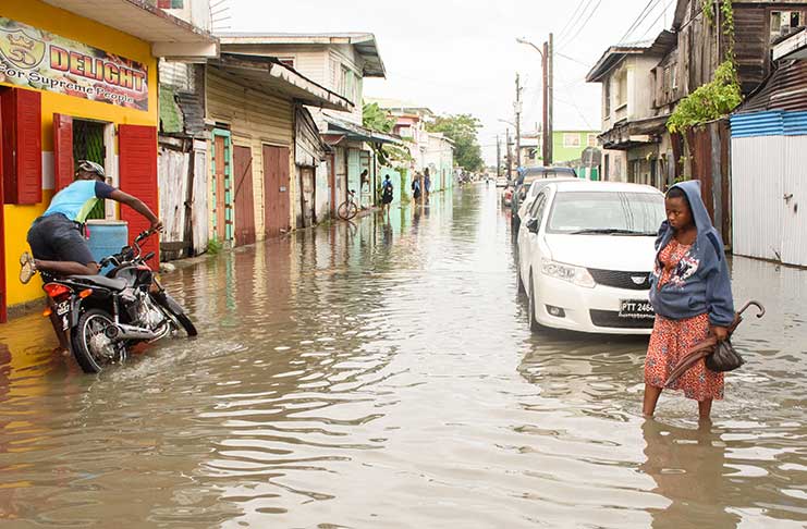 Albouystown during the most recent flood in JUNE 2017 (Samuel Maughn photo)