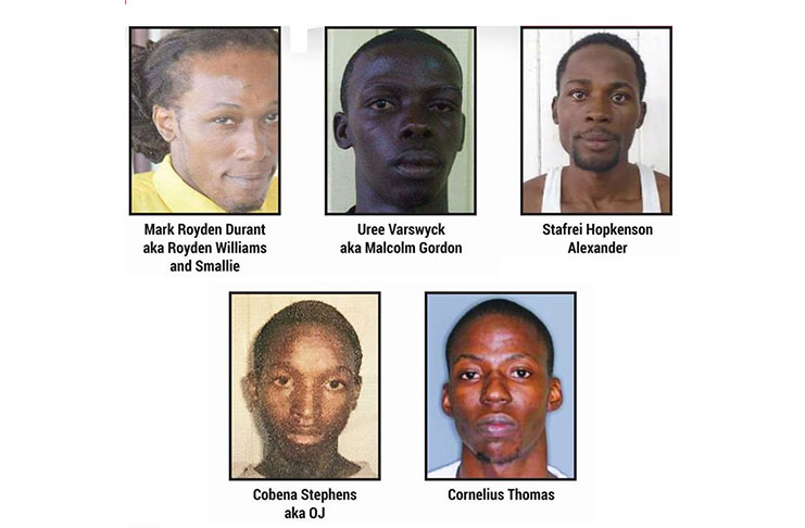 The five escapees who are wanted by police
