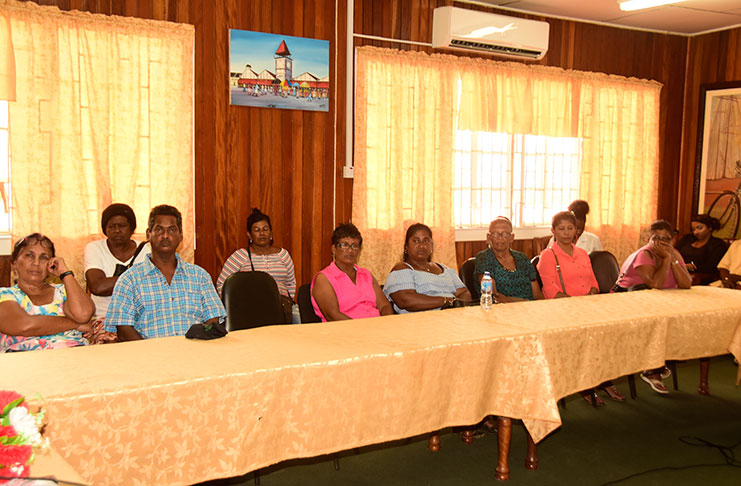 Some of the concerned vendors who were present at the press conference on Wednesday (Adrian Narine photo)