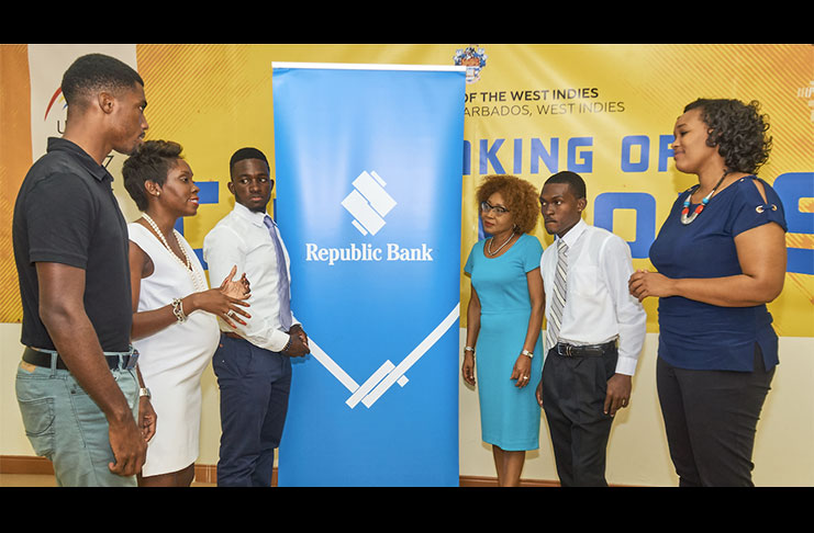 Joel Manning (intern); Dr. Tara Wilkinson-McClean (CPL Sponsorship Manager); Kyle Hinckson (intern); Debbie Stoute (Manager Marketing & Corporate Communications with Republic Bank (Barbados) Limited); Rohansonn Waithe (intern);  and Amanda Reifer (Head, Academy of Sport, University of the West Indies Cavehill) (CPLT20).