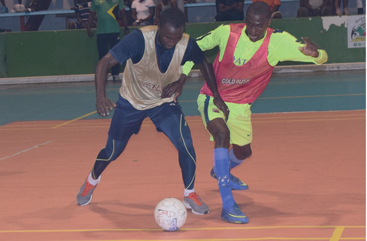 Recent futsal action at the National Gymnasium