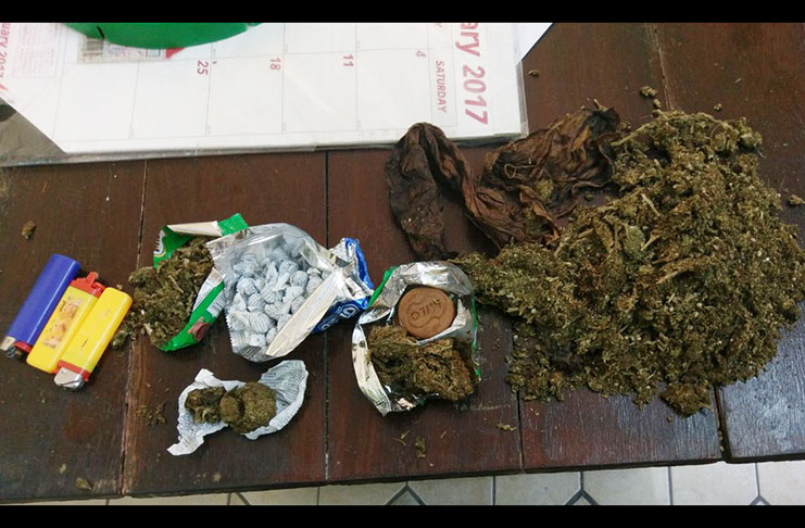Some of the items found by prison authorities