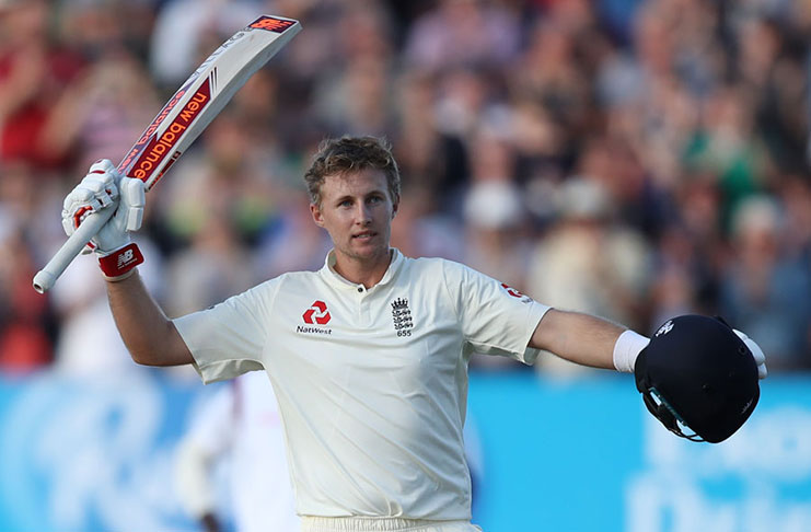 England captain Joe Root brings  up his 13th Test century.