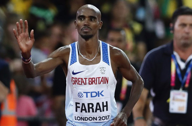 Mo Farah won his final track race in Great Britain in style.