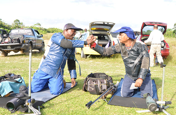 National rifle shooters  Lennox Braithwaite and Mahendra Persaud.