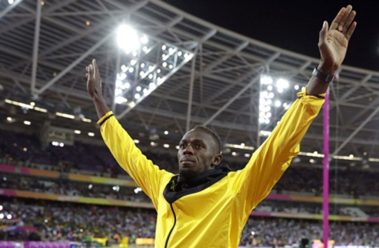 Usain Bolt during a lap of honour at the IAAF World Championships which ended on Sunday in London