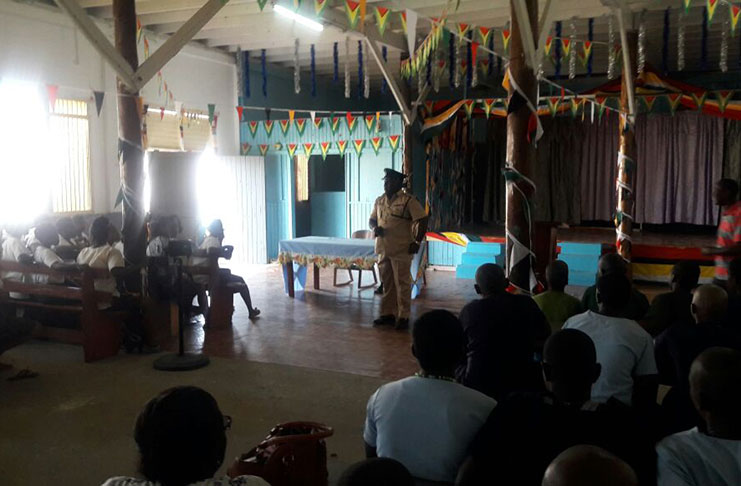 Divisional Commander, Stephen Mansell, addressing New Opportunity Corps youths during his recent visit there