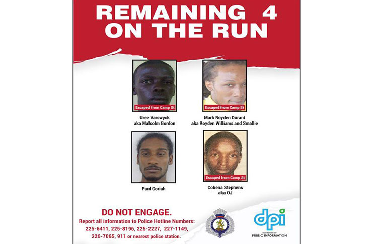 The four wanted escapees.