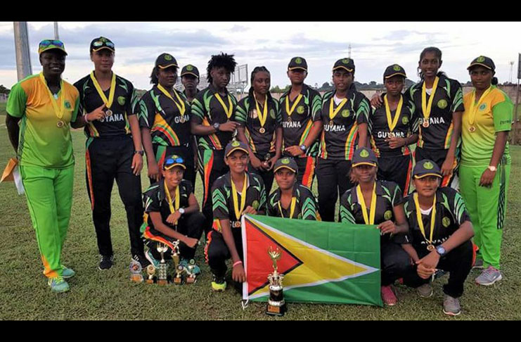 The winning Guyana female Under-19 team