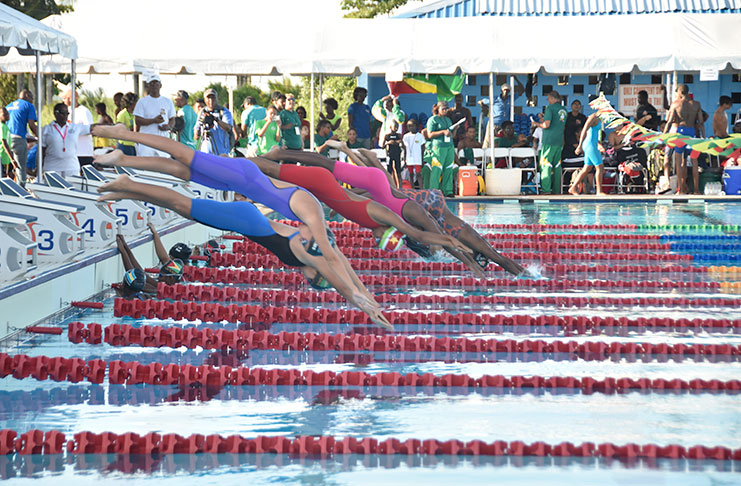 Action at this year’s Goodwill Swim Meet