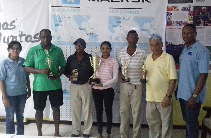 Joann Deo (fourth from right) along with the respective winners