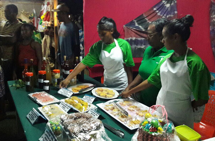 One of the many booths on display at the recent “Young Guyana Show” on the Essequibo Coast