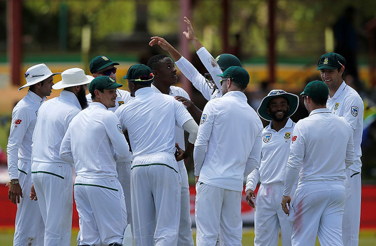 Pacer Kagiso Rabada had Mahmudullah caught for his 100th Test wicket (AFP).