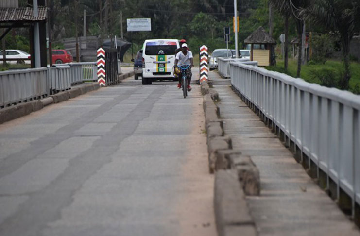 Traffic on the bridge Tuesday