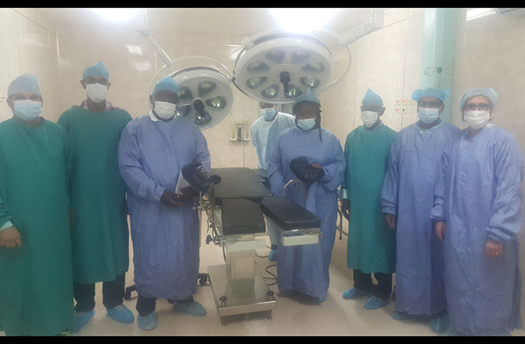 Staffers of the MCH in the new MCH operating theatre last week.