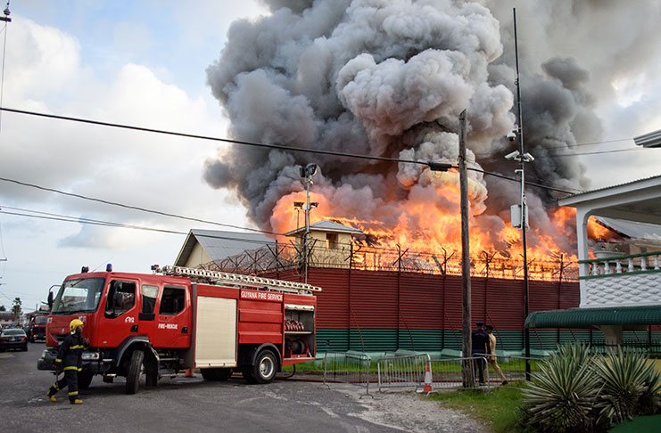 Fire set by inmates destroyed the Camp Street Prison back in July this year