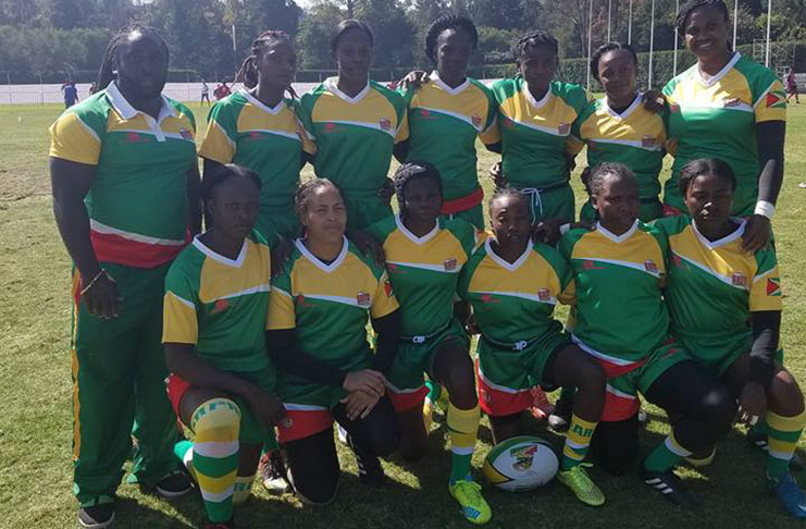 Guyana’s national female rugby team at the RAN 7s Championship in Mexico