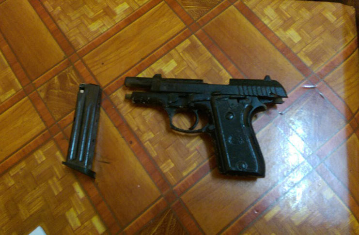 The unlicensed .32 Pistol found by police