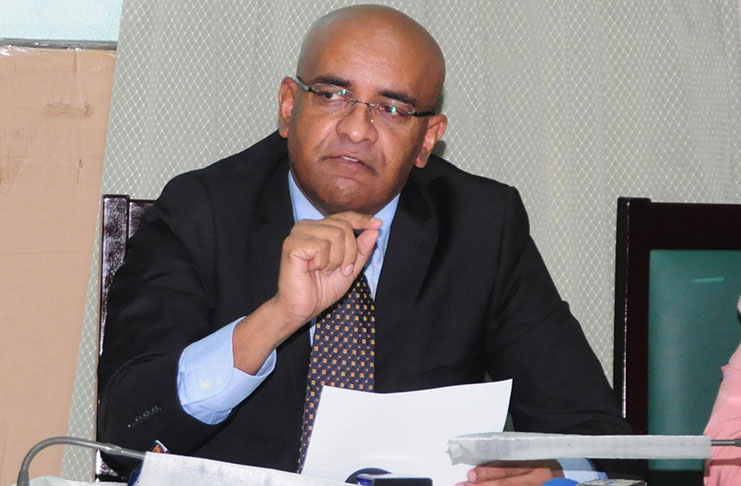 Opposition Leader Bharrat Jagdeo during the press conference