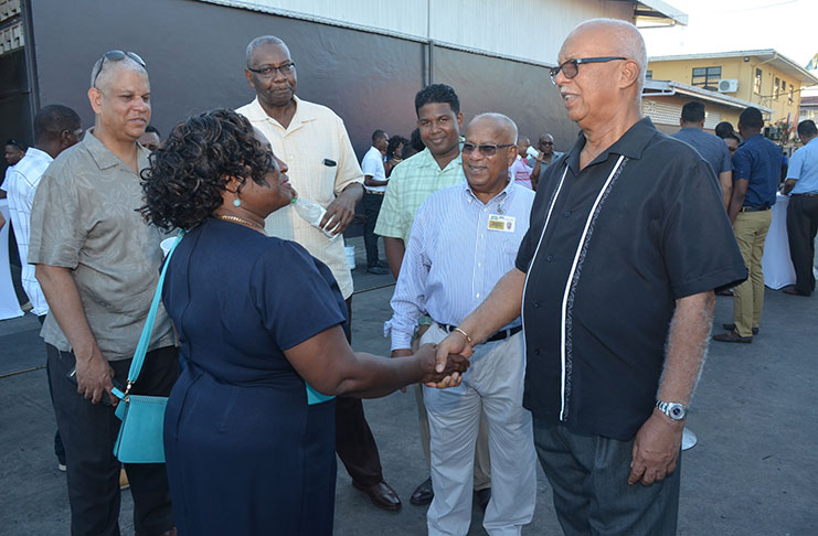 Clifford Reis welcomes Her Worship, Ms. Winifred Heywood, Mayor of New Amsterdam