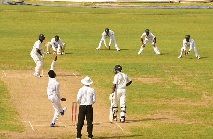 Keemo Paul picked up four wickets in Barbados Pride’ second innings. (Adrian Narine photo)