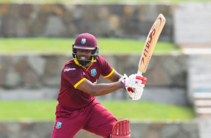 West Indies opener Kyle Hope … top-scored with 94.
