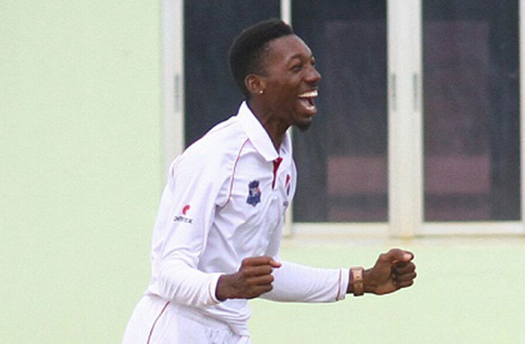 Left-arm spinner Khary Pierre grabbed five for 44 from 26..4 overs