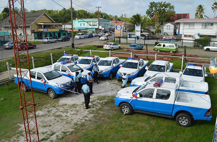 The fleet of vehicles that was handed over to ‘B’ Division on Wednesday