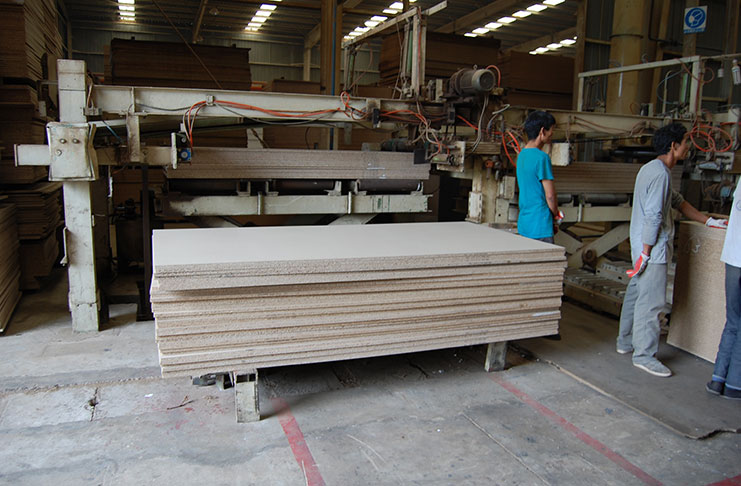 Particleboard and furniture factory in Kunming, Yunnan Province, China