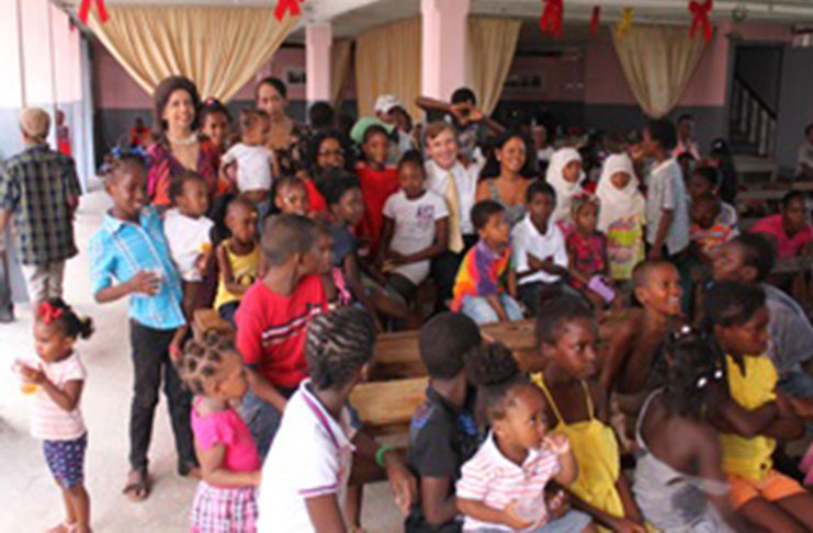 The children’s Christmas party at the Dharm Shala, Fort Canje Berbice