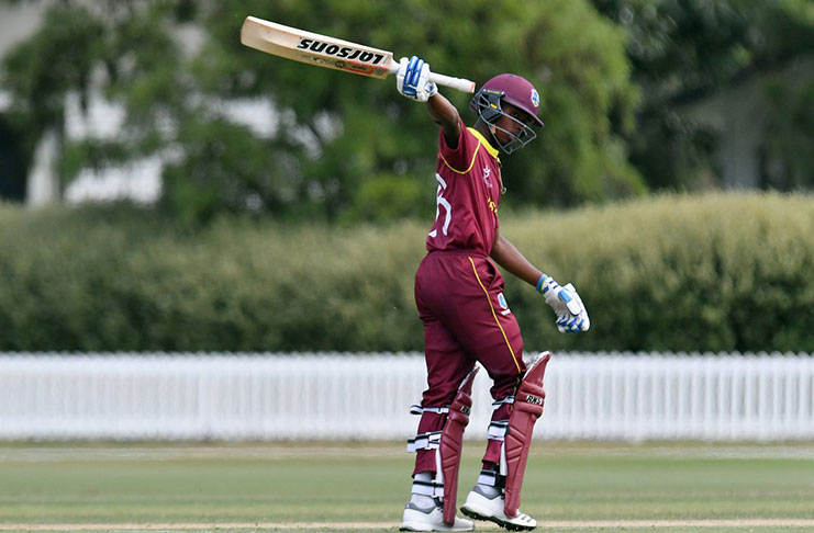 Alick Athanaze struck his second hundred of the ICC Youth World Cup