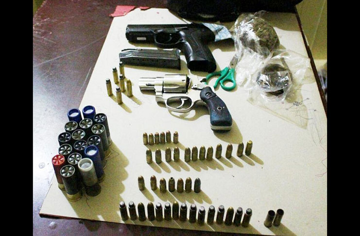 The items which were found by the police.
