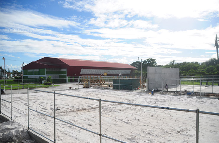 TAKING SHAPE! Chronicle Sport photographer Delano Williams visited the National Gymnasium yesterday and captured the ongoing work to transform the venue into multi-purpose facility.