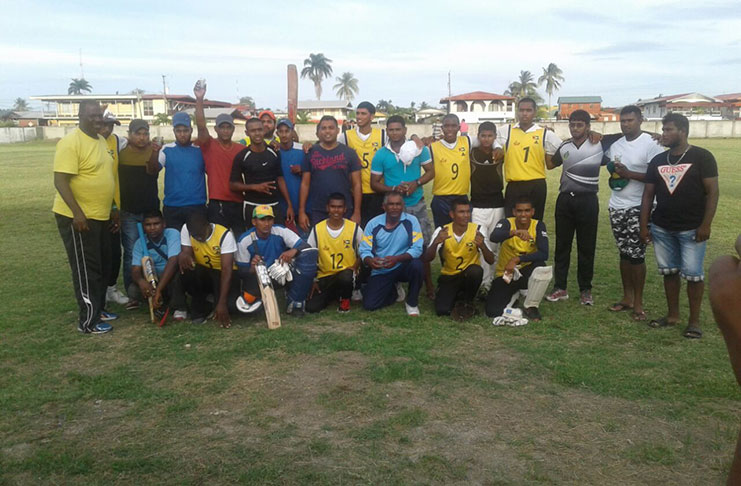 GUYSUCO Training Centre cricket team get the better of the Nickerie cricket team.